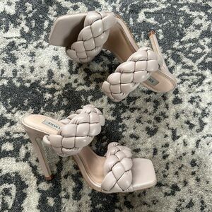 Steve Madden Kenley Women's Braided Heels - Light Beige size 6